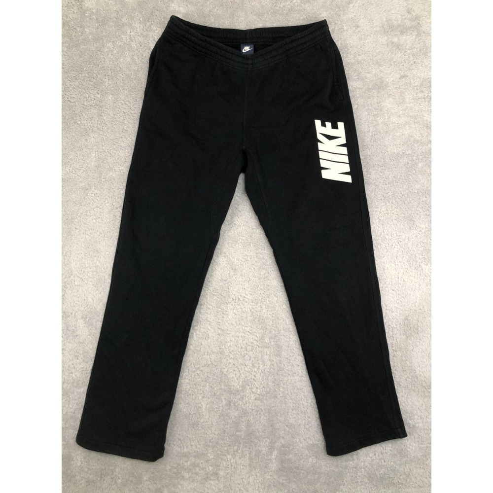 Nike Sweatpants Mens Size XL (35x33) Blue Fleece Graphic Spellout